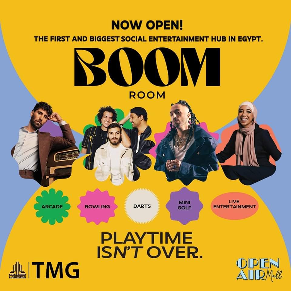 Grand celebrations tomorrow at Open Air Mall Madinaty for the launch of “Boom Room”, Egypt's first social hub for young adults