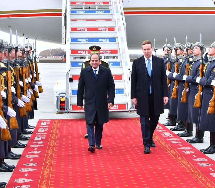 President El-Sisi arrives in Russia to attend 16th BRICS Summit