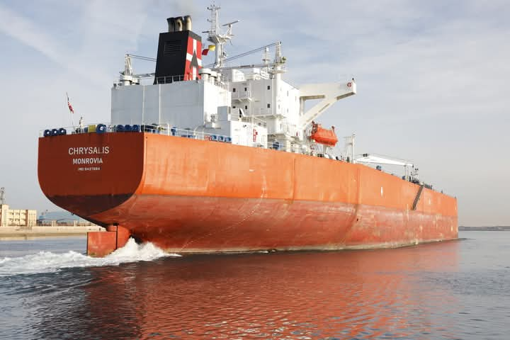 Chrysalis tanker sails through Suez Canal after months