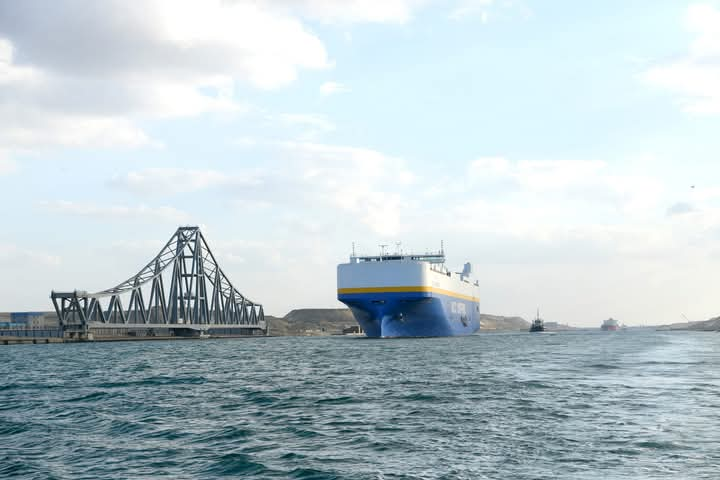 Suez Canal sees maiden voyage of car carrier AICC HUANGHU